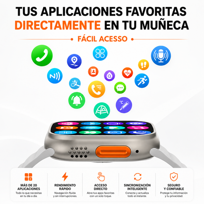 ⌚ Reloj Inteligente 2026 - Un potente mini celular en tu muñeca con doble cámara y SIM Card + 8 Correas de regalo! 🎁